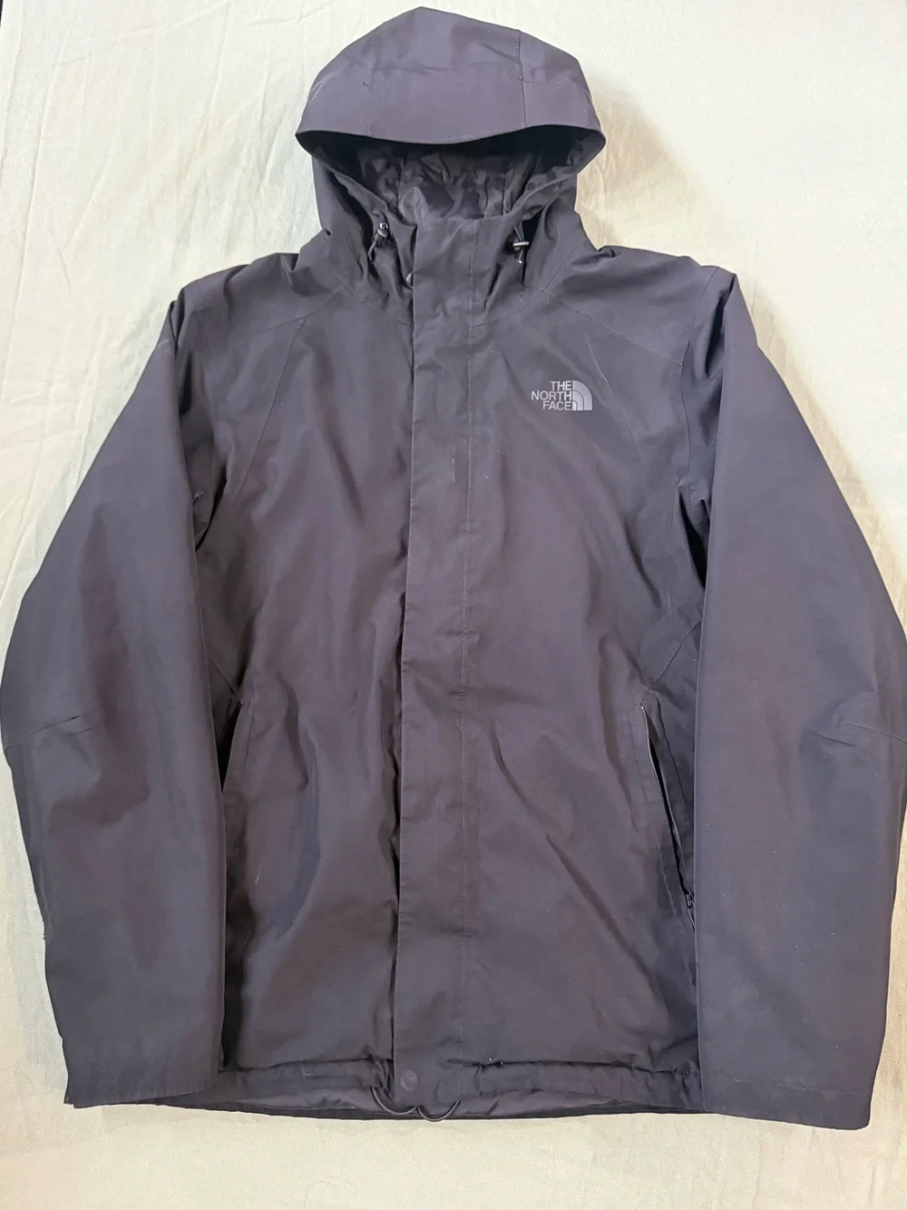 Men's The North Face Soft Shell Full Zip Fleece Lined Jacket Black L